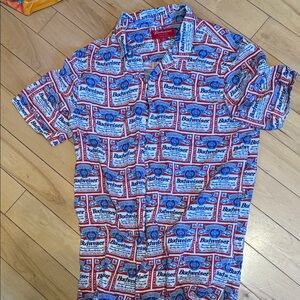 PacSun Budweiser Graphic Button-Down Shirt